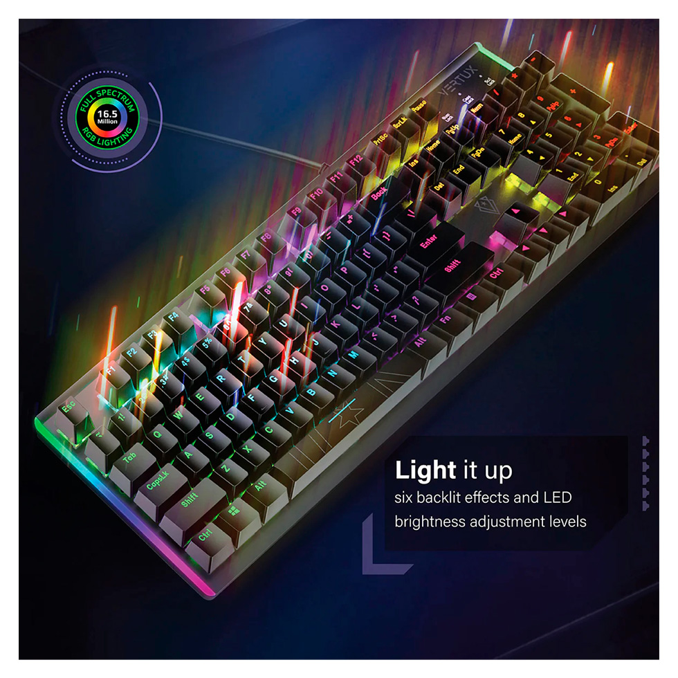 Tastatura cu fir Promate TASCOMANDO / Mecanica photo 4