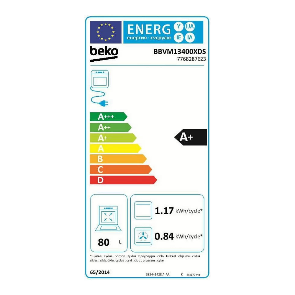 Cuptor electric incorporabil Beko BBVM13400XDS / 72 l. / A+ / Negru photo 5