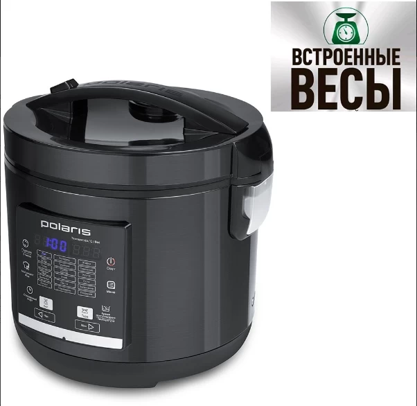 Мультиварка Polaris PMC0576ADS /5 л и более / 750 / 54авто-программ / Черный с нержавеющей сталью photo 2