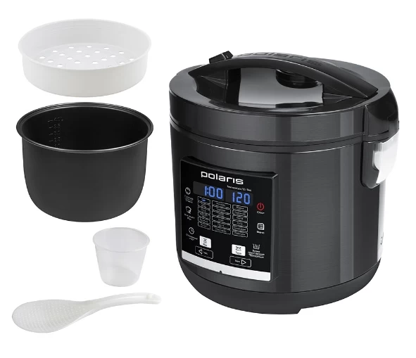 Мультиварка Polaris PMC0576ADS /5 л и более / 750 / 54авто-программ / Черный с нержавеющей сталью photo 3