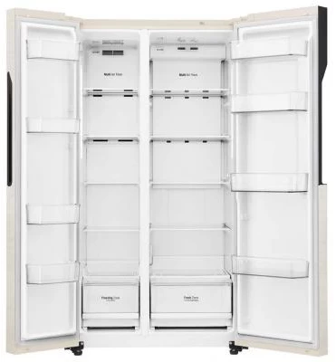 Frigider Side-by-Side LG GCB247JEDV / 613 l / 179 cm / A+ / Bej photo 4