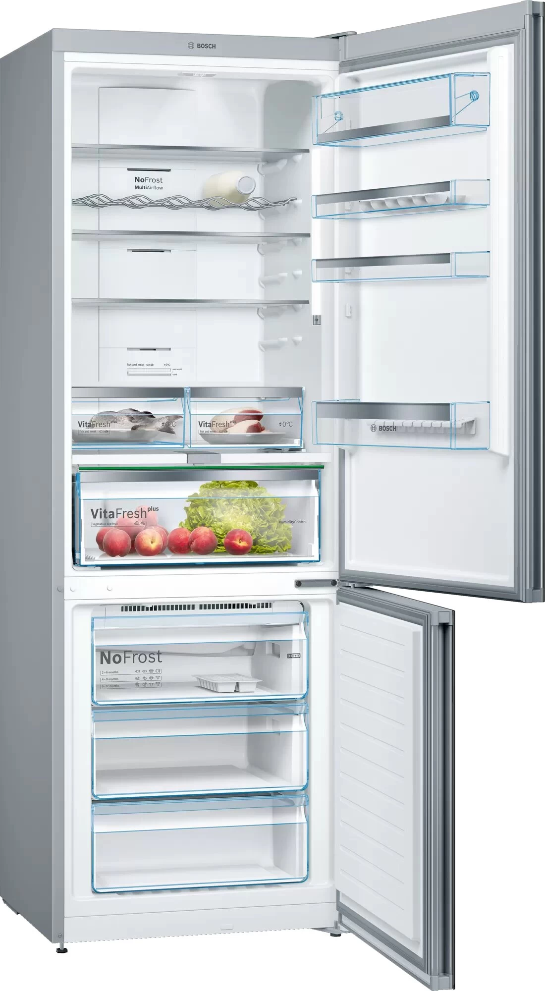 Холодильник двухдверный Bosch KGN49LBEA / 330 л / 203 см / A++ / Черный photo 5