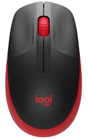 Mouse fara fir Logitech M190 Negru cu rosu / Optic / Negru cu rosu photo 1 Mouse fara fir Logitech M190 Negru cu rosu / Optic / Negru cu rosu photo 1