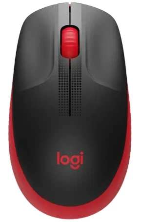 Mouse fara fir Logitech M190 Negru cu rosu / Optic / Negru cu rosu photo 1