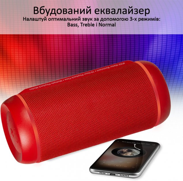 Boxa portabila Promate SILOXRED Rosu photo 3