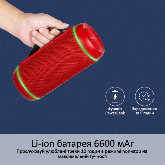 Boxa portabila Promate SILOXRED Rosu photo 4