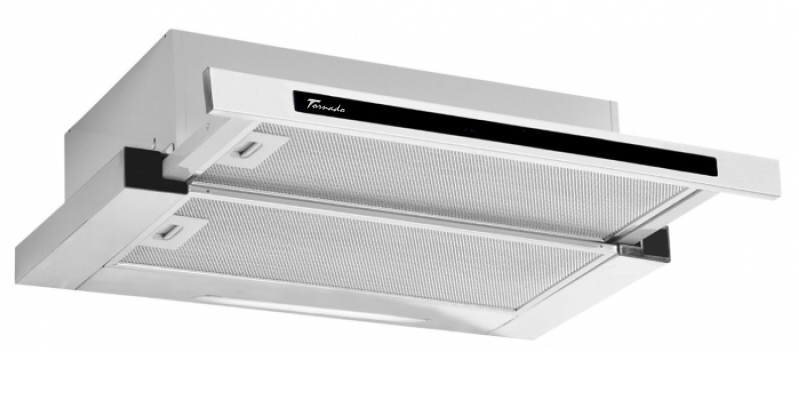 Вытяжка Tornado SL 602 G_IX LED / Телескопическая / До 18 кв.м / Нержавеющая сталь photo 1