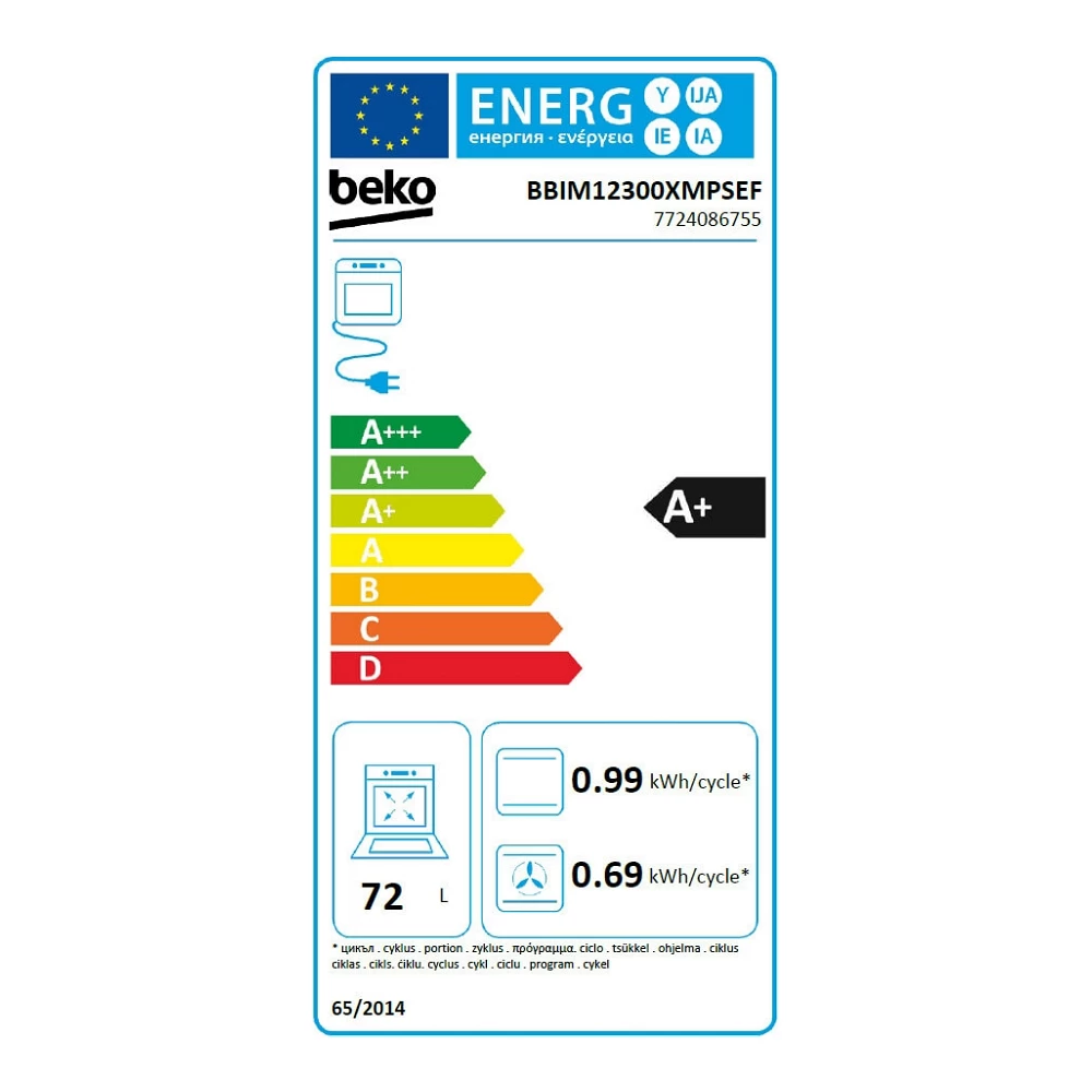 Cuptor electric incorporabil Beko BBIM12300XMPSEF / 72 l. / A+ / Inox photo 4