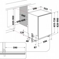 Mas. de spalat vase incorporabila Hotpoint - Ariston HI5020WEF thumbnav 10