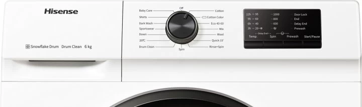 Masina de spalat Hisense WFVB6010EM 6 kg / 1000 rot/min / E / Alb photo 3