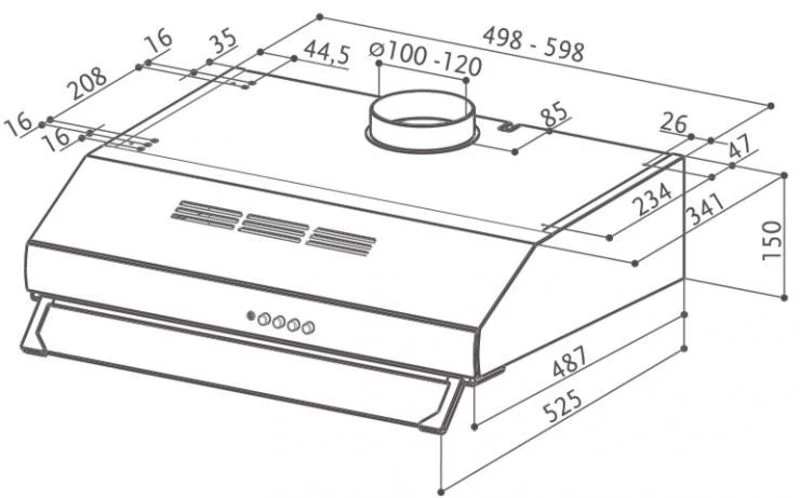 Вытяжка Faber 2MWA60 / Плоская / До 12 кв.м / Белый photo 2