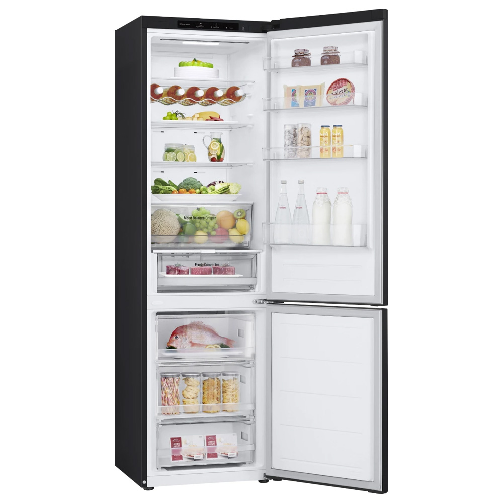 Холодильник двухдверный LG GBV3200DEP / 387 л / 203 см / D / Черный photo 2