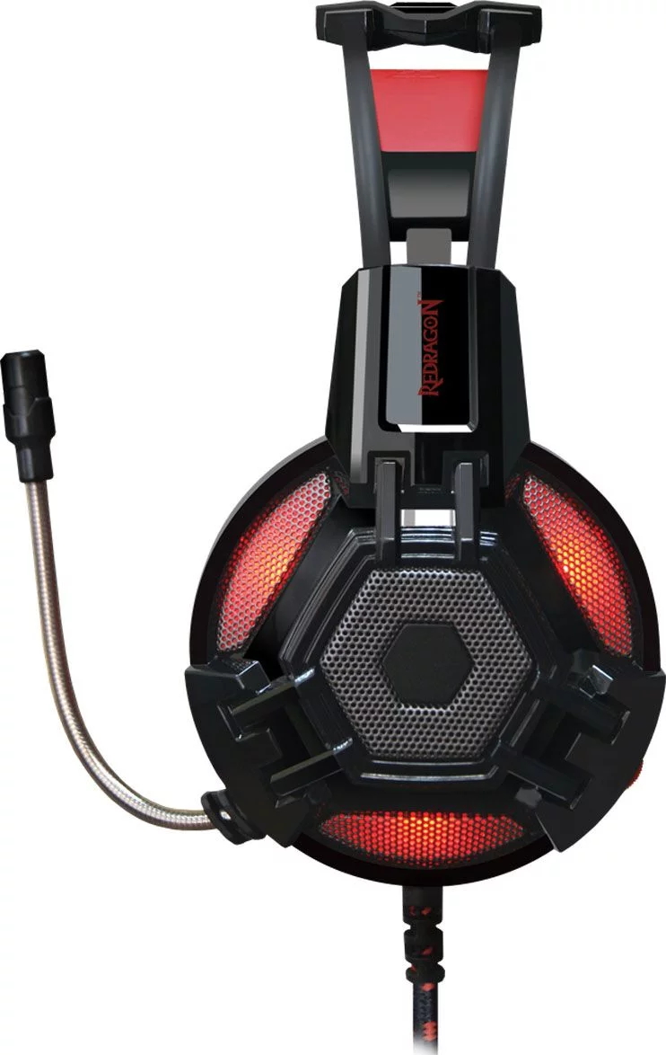 Căști ReDragon Lester Rosu cu negru Cu fir / Gaming / Rosu cu negru photo 3