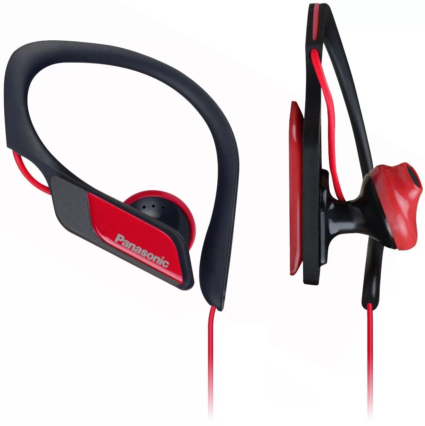 Căști Panasonic RP-HS Negru cu rosu Cu fir / Sport / Negru cu rosu photo 1