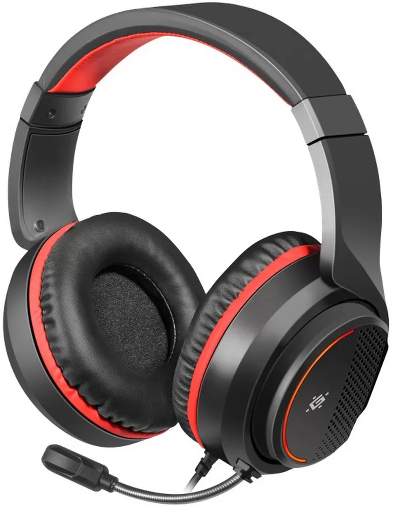 Наушники Defender Apex Черный с красным Проводные / Игровой / Черный с красным photo 1