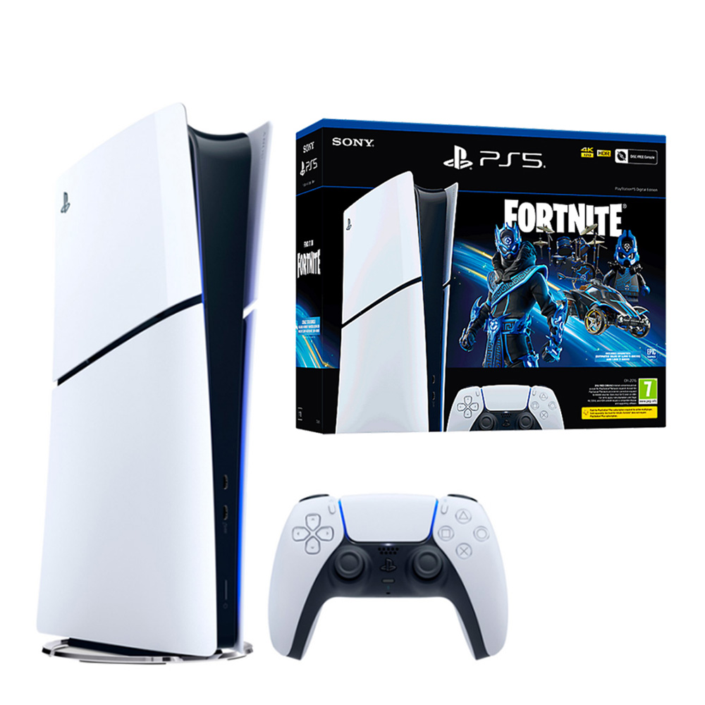 Игровая приставка Sony PlayStation 5 Slim Digital Edition White + Fortnite Cobalt Star photo 1
