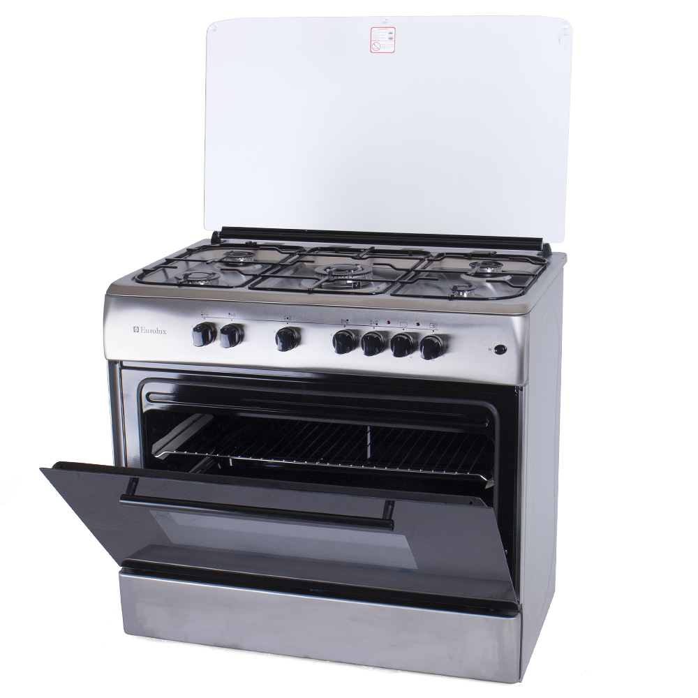 Газовая плита Eurolux TE6950IFX / 5 конфорок / 90 см / Нержавеющая сталь photo 2