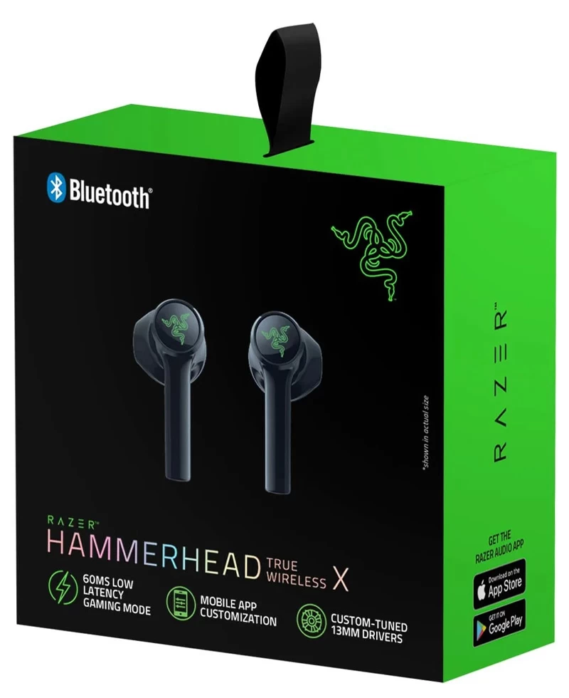 Наушники Razer Hammerhead X Черный Беспроводные / Игровой / Черный photo 6