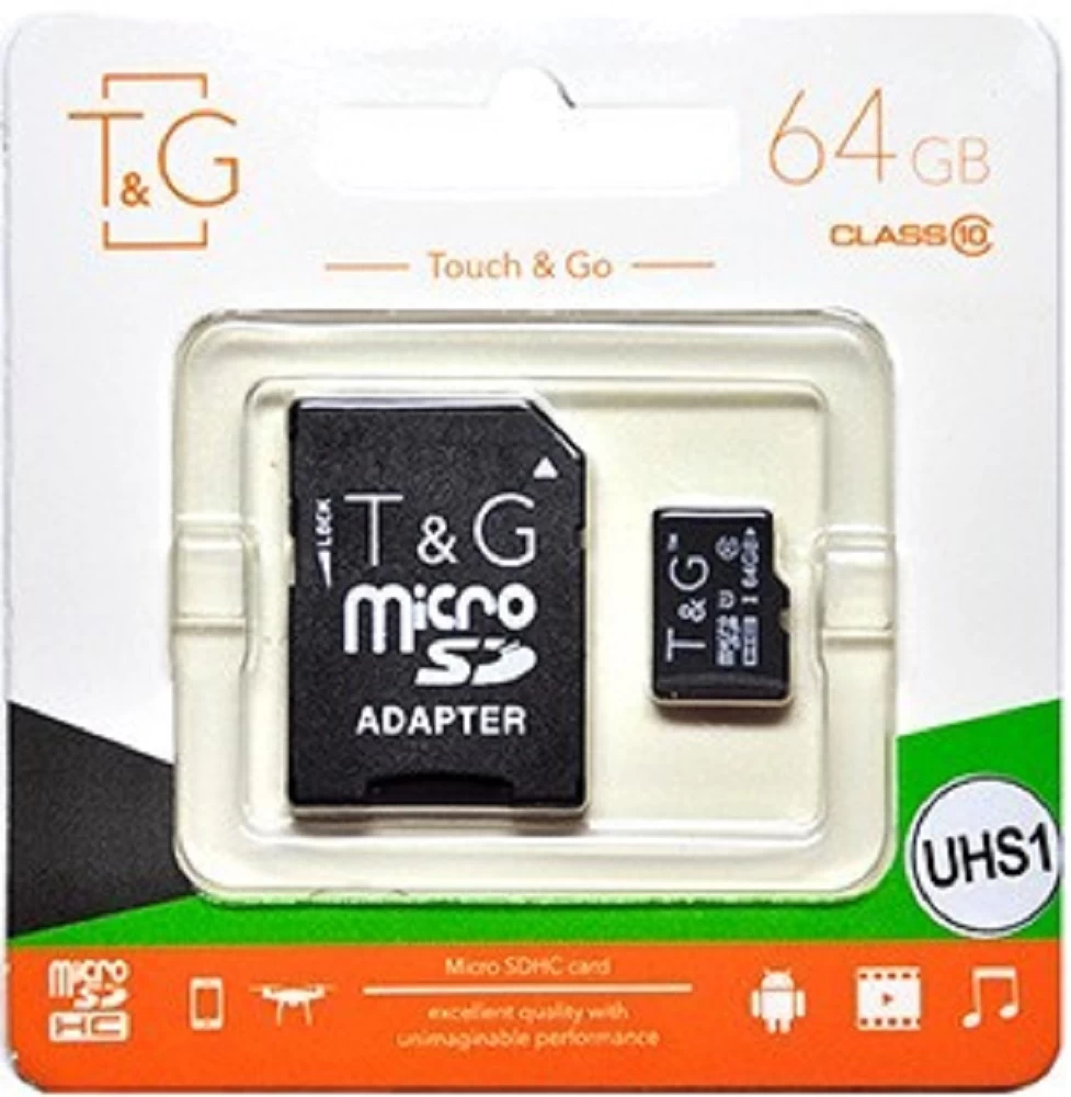 Card de memorie MicroSD+SD adapter TnG MicroSD64GB photo 2