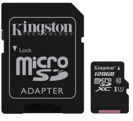 Карта памяти MicroSD Kingston MicroSD + adapter Kingston 128Gb Class 10 photo 1 Карта памяти MicroSD Kingston MicroSD + adapter Kingston 128Gb Class 10 photo 1