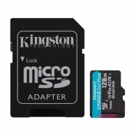 Карта памяти MicroSD Kingston 128GB microSDXC Canvas Go! Plus Gen4 (Class 10 UHS-I U3 (V30) with SD adapter R:200MB/s) thumbnav 1