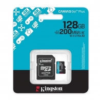 Карта памяти MicroSD Kingston 128GB microSDXC Canvas Go! Plus Gen4 (Class 10 UHS-I U3 (V30) with SD adapter R:200MB/s) thumbnav 3