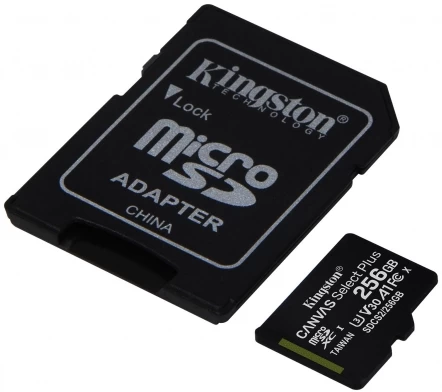 Карта памяти MicroSD+ SD adapter Kingston 256GB CL10 SDCS2 photo 2