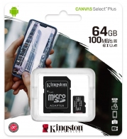 Card de memorie MicroSD+SD adapter Kingston 64GB SDC10G2/64GB UHS-I (Class 10)   thumbnav 3