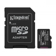 Card de memorie MicroSD Kingston 128GB microSDXC Select Canvas Plus Gen3 (Class 10 A1 UHS-I with SD adapter Up to:150MB/s) 