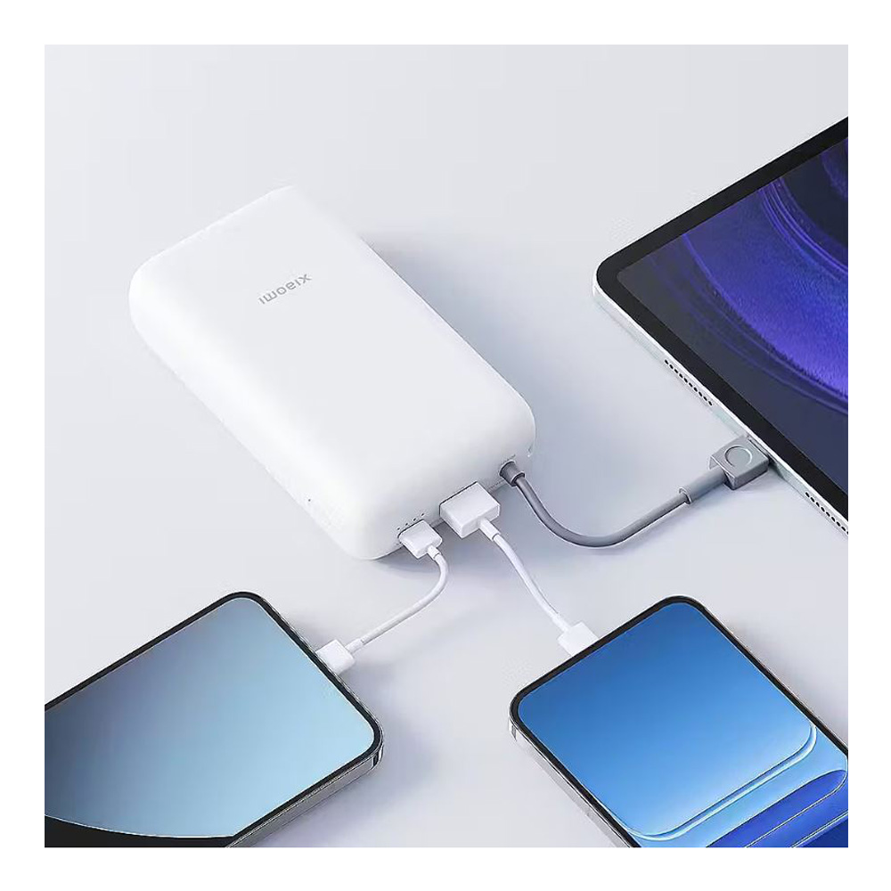 Внешний аккумулятор Xiaomi 20000mAh (Integrated Cable) GL Light Gray (61826) photo 8
