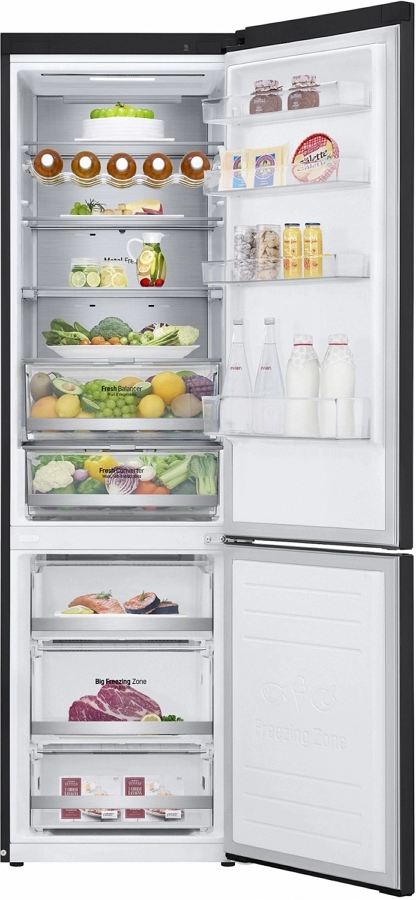 Frigider cu doua usi LG GBB72MCUGN / 384 l / 203 cm / D / Negru photo 6