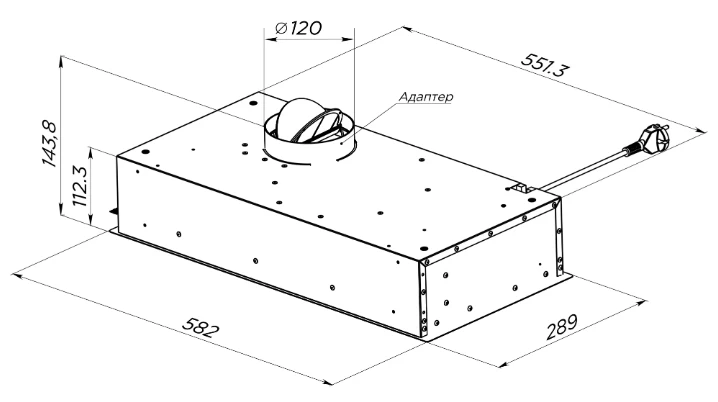 Вытяжка Pyramida HBE 60 SLIM GR / Полновстраиваемая / До 12 кв.м / Нержавеющая сталь photo 11