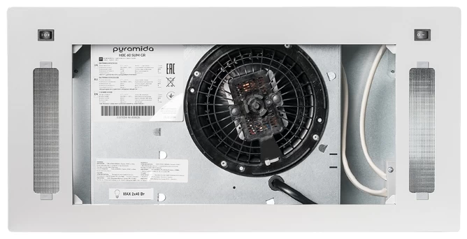Вытяжка Pyramida HBE 60 SLIM GR / Полновстраиваемая / До 12 кв.м / Нержавеющая сталь photo 4