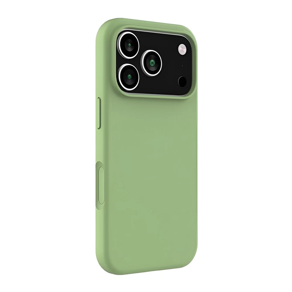 Husa WOO Liquid Silicone iPhone 17, Green photo 1