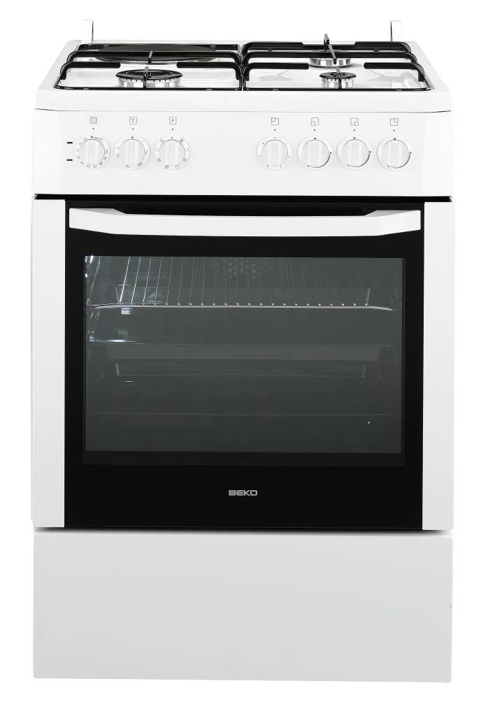 Plită combinată Beko CSE63120GW / 4 arzatoare / Emailat photo 1