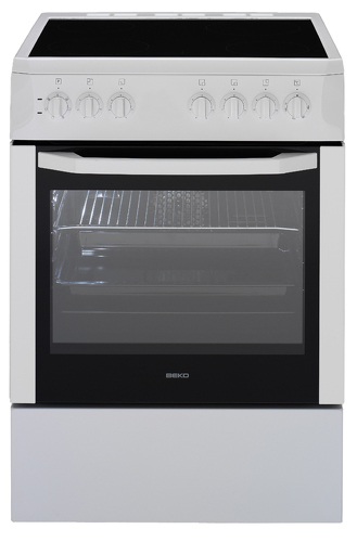 Plită electrică Beko CSE67100GW / 4 arzatoare / Sticla-ceramica photo 1