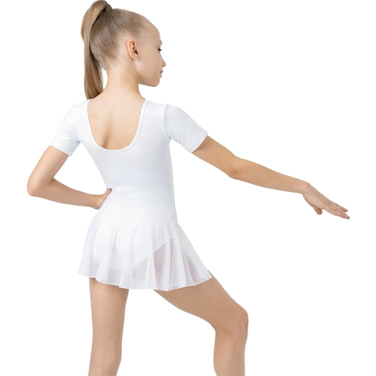Costum pentru gimnastica Grace Dance Gymnastic leotard / 34 / Alb photo 4