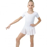 Costum pentru gimnastica cu fusta maneca scurta Grace Dance Gymnastic leotard 