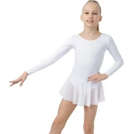 Costum pentru gimnastica cu fusta maneca lunga Grace Dance Gymnastic leotard 