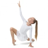 Купальник гимнастический с юбкой длинный рукав Grace Dance Gymnastic leotard thumbnav 4