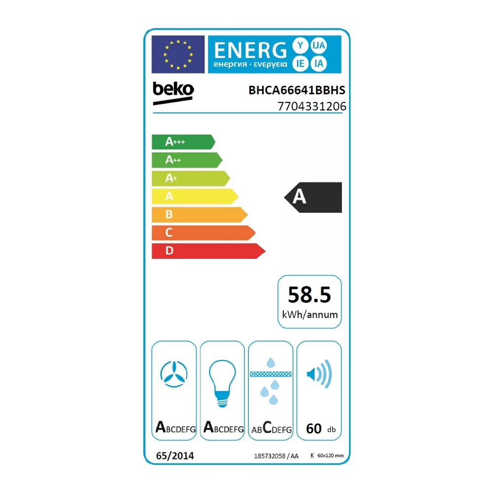 Hota Beko BHCA66641BBHS / Inclinata / Pina la 24 m.p / Negru photo 6