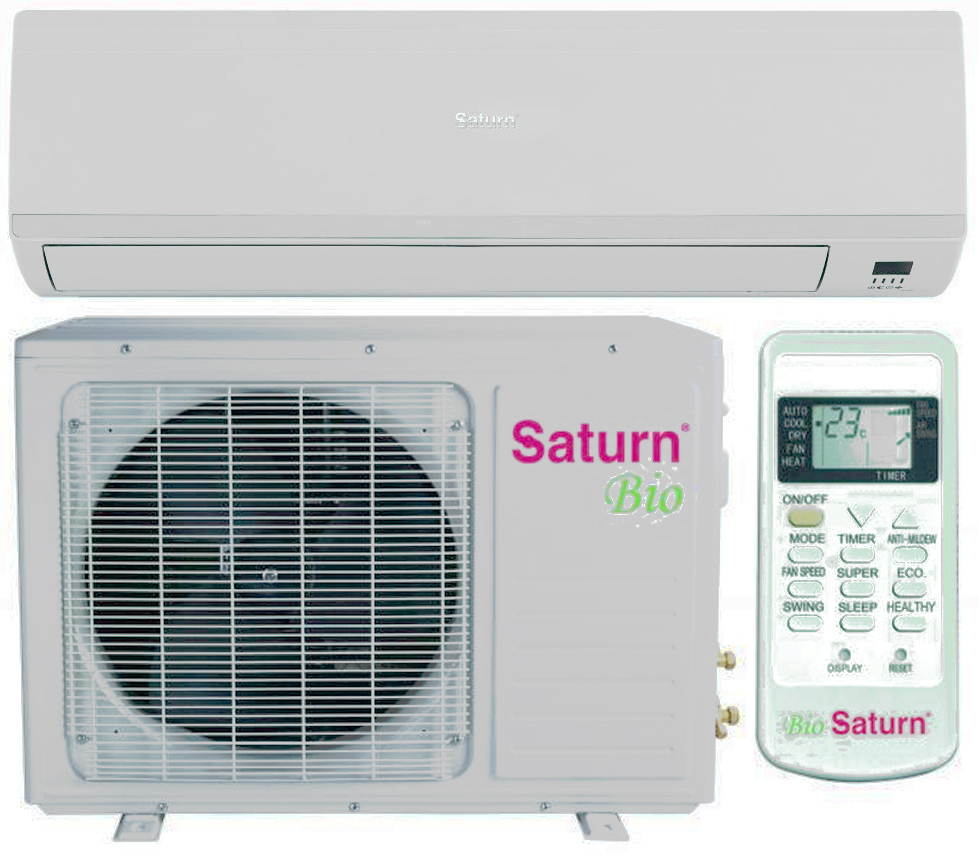 Кондиционер Saturn ST-09HRBY/BIO 9000 BTU / 25 м2 / Обычный / R410а / A photo 1 Кондиционер Saturn ST-09HRBY/BIO 9000 BTU / 25 м2 / Обычный / R410а / A photo 1