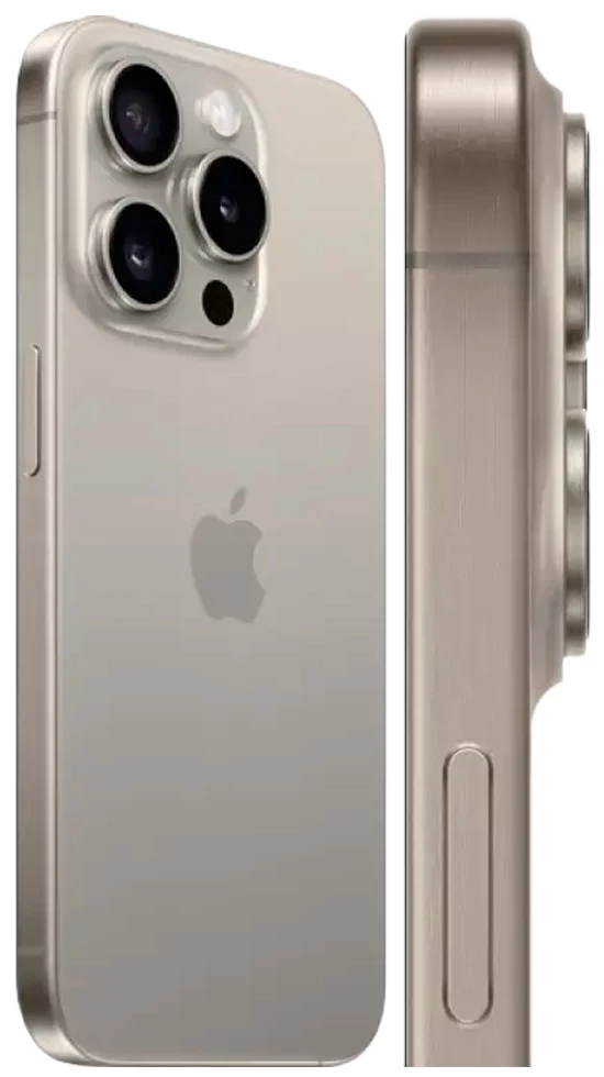 Смартфон Apple iPhone 15 Pro / 6.1'' / 8 ГБ / 128 ГБ / Natural Titanium photo 2