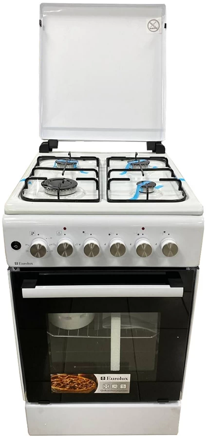 Газовая плита Eurolux KLE5640IW / 4 конфорок / 50 см / Белый photo 1
