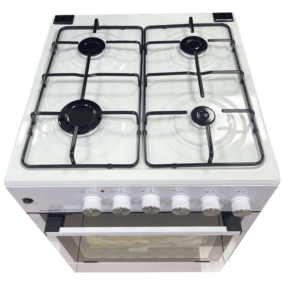 Газовая плита Kumtel KLE5740IW / 4 конфорок / 57 см / Белый photo 2