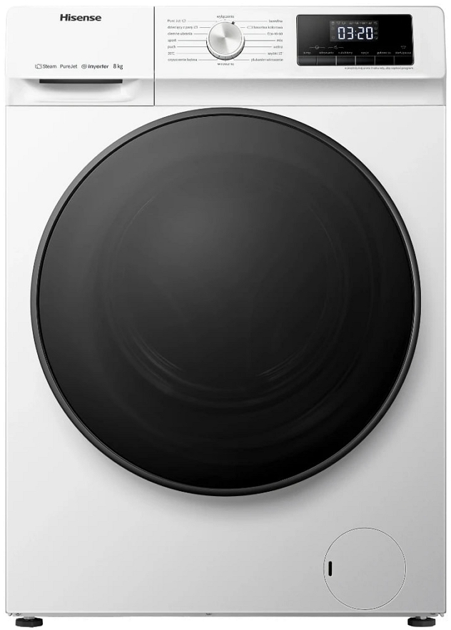 Стиральная машина Hisense WFQA8014EVJM 8 кг / 1400 об/мин / A / Белый photo 1 Стиральная машина Hisense WFQA8014EVJM 8 кг / 1400 об/мин / A / Белый photo 1