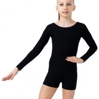 Costum p/u gimnastica cu sorti maneca lunga Grace Dance Gymnastic leotard long sleeve with shorts 