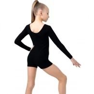 Costum p/u gimnastica cu sorti maneca lunga Grace Dance Gymnastic leotard long sleeve with shorts thumbnav 2