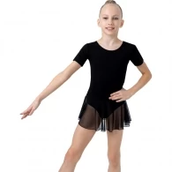 Costum pentru gimnastica cu fusta maneca scurta Grace Dance Gymnastic leotard 