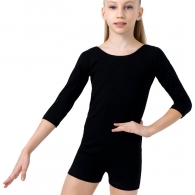 Costum pentru gimnastica cu sorti maneca 3/4 Grace Dance Gymnastic leotard sleeve 3/4 with shorts thumbnav